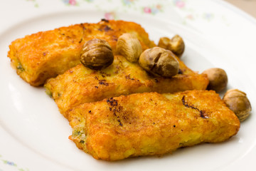 Käse - Spinat Kroketten mit Kastanien