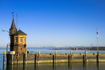 Obraz premium Hafen, Konstanz, Lake Constance, Germany