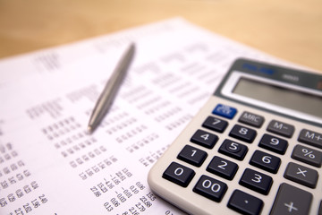 calculator and business  numbers