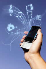 photo concept of multimedia phone