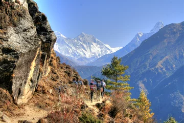Plexiglas foto achterwand Nepal / Himalaya - Everest Trek © XtravaganT