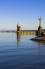 Naklejka premium Hafen in Konstanz, Bodensee, Deutschland