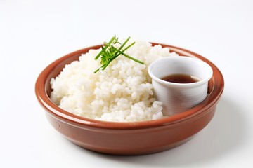Rice and soy sauce