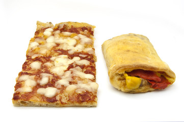 Roulade of peppers and pizza