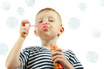 blowing bubbles