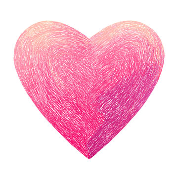 heart drawing, vector illustration