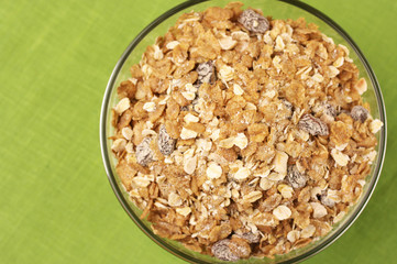 Muesli in bowl