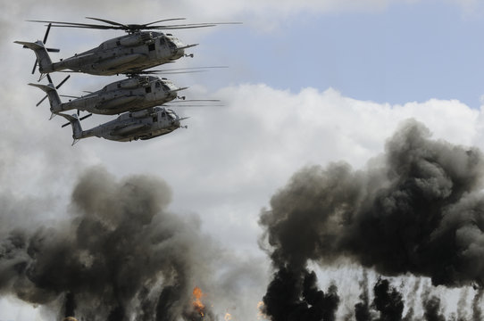 Military helicopters