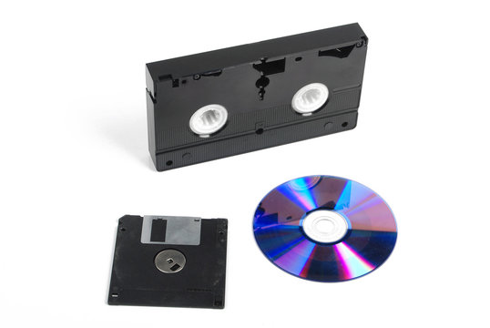 DVD，video tape and floppy disk