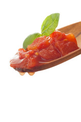 spoon with tomato