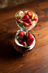 Coconut with Fruit salad