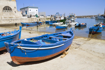 Fototapeta na wymiar Monopoli Stary Port. Apulia.