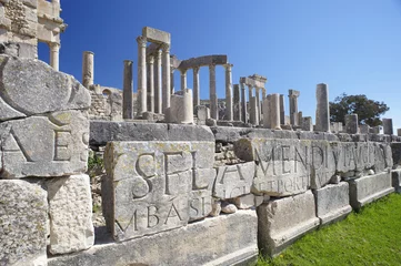 Store enrouleur tamisant sans perçage Tunisie città Archeologica Romana  di Dougga in Tunisia
