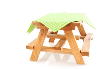 Crédence de cuisine en verre imprimé Pique-nique Empty picnic table