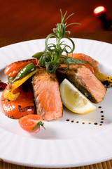 Grilled salmon