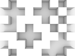 Gray monochrome cubic background