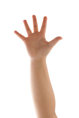 Waving Hand Isolated