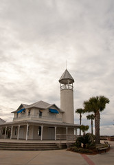 Fototapeta na wymiar A coastal home with lookout tower