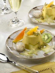 pudding de mangues aux fruits exotiques