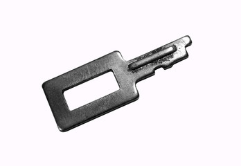 Skeleton Key on White. Clipping Path Included.