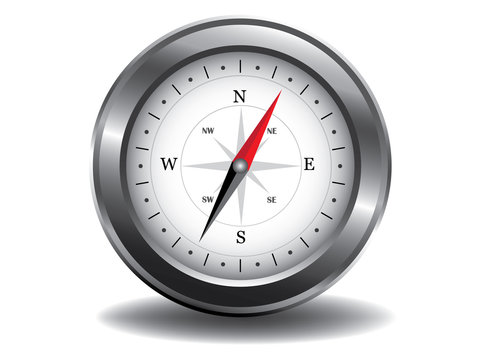 Vector illustration of compass