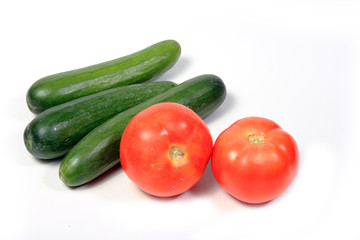 Tasty kitchen. Fresh vegetables isolated on white
