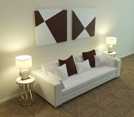 Modern sofa 3D