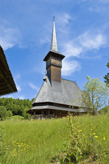Fototapeta na wymiar Barsana, traditional church of northern Romania