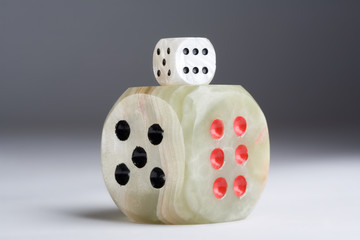 two dice cube, isolated