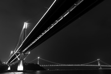 bridges in Hong Kong at night