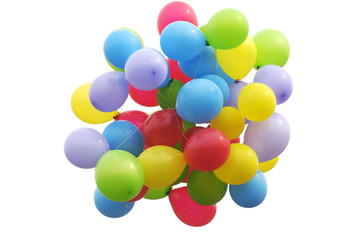 Colorful balloons in the air
