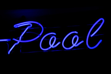 Pool neon sign