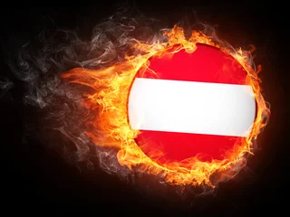 Kissenbezug Österreich Flagge © Visual Generation