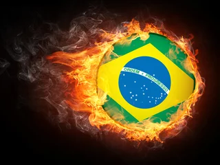 Deurstickers Vlag van Brazilië © Visual Generation