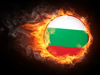 Cercles muraux Flamme Drapeau Bulgarie
