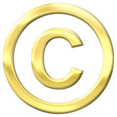 Gold copyright symbol