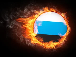 Foto auf Alu-Dibond Estland Flagge © Visual Generation