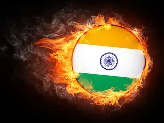 Abwaschbare Fototapete Indien Flagge © Visual Generation