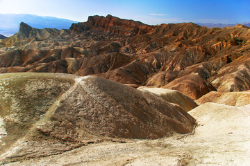 Lifeless landscape of Death Valley . California. USA
