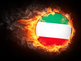 Crédence de cuisine en verre imprimé Flamme Drapeau Iranien
