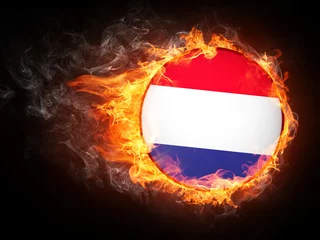 Cercles muraux Flamme Drapeau des Pays-Bas