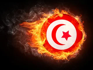Cercles muraux Flamme Drapeau de la Turquie