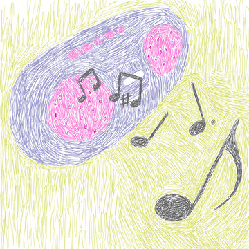 Music doodles, vector illustration