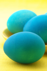 Blue Easter eggs