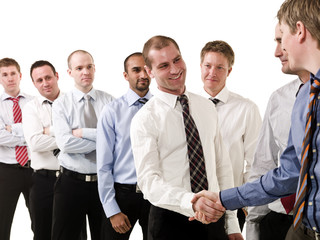 Businessmen shaking hands