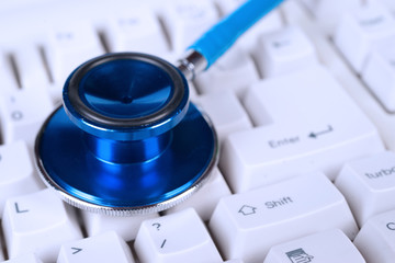 blue stethoscope