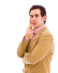 portrait of young business man, isolated on white