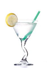 margarita cocktail with lemon.