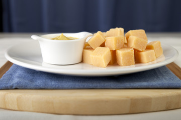 Cheese with Mustard Appetizer