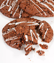 Homemade dark chocolate cookies.